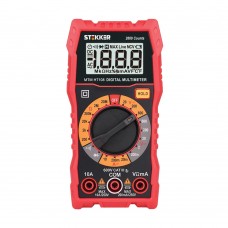 MTM HT108 Мультиметр цифровой, 2000 отсчетов, 2 батареи тип ААА 1,5В, ручная регулировка, красный, TM STEKKER 49993 MTM HT108 Мультиметр цифровой, 2000 отсчетов, 2 батареи тип ААА 1,5В, ручная регулировка, красный, TM STEKKER 49993