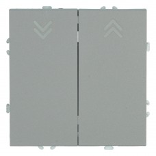 Выключатель 2-клавишный самовозвратный (механизм), STEKKER, 250В, 10А, серия Эмили, RSW10-5113-10, платиново-серый, soft touch 50329