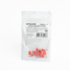 Наконечник штыревой втулочный изолированный НШВИ 1-8, LD405-108 (DIY упаковка 25 шт) STEKKER 39376 Наконечник штыревой втулочный изолированный НШВИ 1-8, LD405-108 (DIY упаковка 25 шт) STEKKER 39376