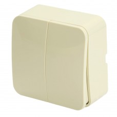 Выключатель открытой установки 2-клавишный, STEKKER, 250В, 10А, IP20, серия София, слоновая кость, MSW10-20-04 49474 Выключатель открытой установки 2-клавишный, STEKKER, 250В, 10А, IP20, серия София, слоновая кость, MSW10-20-04 49474