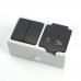 Блок: розетка 1-местная с/з + выключатель 2-клавишный STEKKER, PST16-11-54/10-121-54, серый/графит