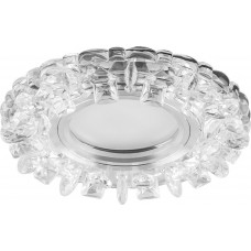 Светильник встраиваемый с белой LED подсветкой Feron CD927 потолочный MR16 G5.3 прозрачный Светильник встраиваемый с белой LED подсветкой Feron CD927 потолочный MR16 G5.3 прозрачный