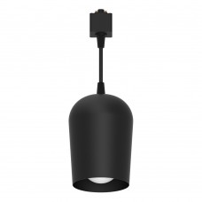 Светильник Feron AL197 трековый однофазный на шинопровод под лампу на подвесе E27, черный 48555 Светильник Feron AL197 трековый однофазный на шинопровод под лампу на подвесе E27, черный 48555