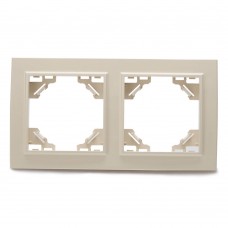 Рамка 2-местная горизонтальная STEKKER, PFR00-9002-02, серия Эрна, слоновая кость 39241 Рамка 2-местная горизонтальная STEKKER, PFR00-9002-02, серия Эрна, слоновая кость 39241