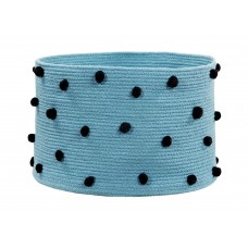 Корзина Lorena Canals с горошинами бирюзовая 30*d45 Корзина Lorena Canals с горошинами бирюзовая 30*d45