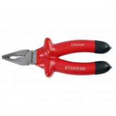 Плоскогубцы комбинированные диэлектрические STEKKER,  180мм, PLE1-180-S 50502
