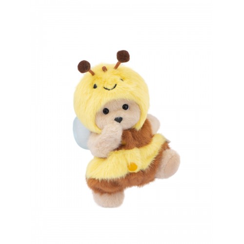 Авторская мягкая игрушка Lina Медведь молочный Пчелка брелок XS (±15 см) Авторская мягкая игрушка Lina Медведь молочный Пчелка брелок XS (±15 см)