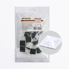 Площадка самоклеющаяся STEKKER SMCL2525 25*25 мм под хомуты белый (25шт в упак) 32935 Площадка самоклеющаяся STEKKER SMCL2525 25*25 мм под хомуты белый (25шт в упак) 32935