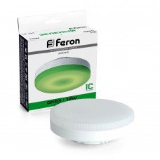 Лампа светодиодная Feron LB-455 GX53 12W 175-265V зеленая 48560 Лампа светодиодная Feron LB-455 GX53 12W 175-265V зеленая 48560