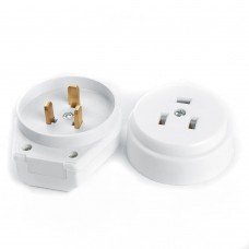 Вилка с розеткой для плит с/з STEKKER, PPG32-52-20, разборные, открытой установки, 250В, 32А, белый 39469 Вилка с розеткой для плит с/з STEKKER, PPG32-52-20, разборные, открытой установки, 250В, 32А, белый 39469