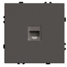 Розетка компьютерная 1-местная RJ-45 (механизм), STEKKER, серия Эмили, RST00-5117-09, антрацит, soft touch 49925 Розетка компьютерная 1-местная RJ-45 (механизм), STEKKER, серия Эмили, RST00-5117-09, антрацит, soft touch 49925