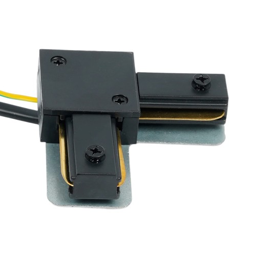 Коннектор угловой однофазный для шинопровода с проводом, черный, LD1021C FERON 52154 Коннектор угловой однофазный для шинопровода с проводом, черный, LD1021C FERON 52154