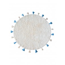 Хлопковый ковер Lillaland COLORFUL WHITE BLUE D140