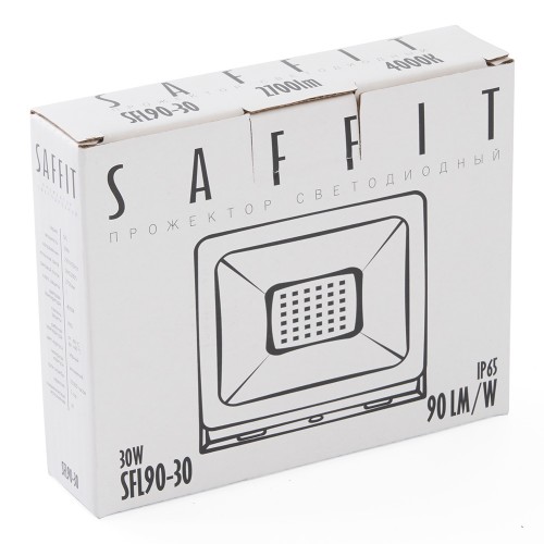 Светодиодный прожектор SAFFIT SFL90-30 IP65 30W 4000K черный