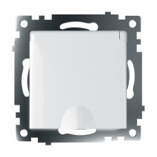 Розетка 1-местная с/з с крышкой (механизм), STEKKER GLS16-7112-01, 250В, 16А с защитной шторкой, серия Катрин, белый 39302 Розетка 1-местная с/з с крышкой (механизм), STEKKER GLS16-7112-01, 250В, 16А с защитной шторкой, серия Катрин, белый 39302