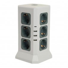 Удлинитель 12-местн с/з, 3x1мм2, 1.5 м,250В,16А, 3520Вт 3USB A + 1C 5V 3,4A, белый, серый серия Comfort HM10-61-01 STEKKER 49991 Удлинитель 12-местн с/з, 3x1мм2, 1.5 м,250В,16А, 3520Вт 3USB A + 1C 5V 3,4A, белый, серый серия Comfort HM10-61-01 STEKKER 49991