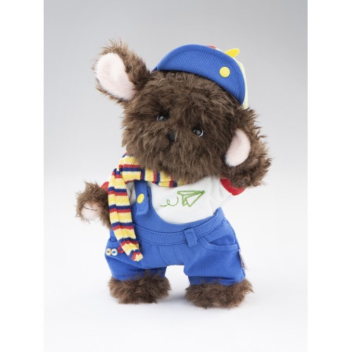 Авторская мягкая игрушка Lina Щенок Фил в одежде S (±20 см) кучерявый коричневый цвет Авторская мягкая игрушка Lina Щенок Фил в одежде S (±20 см) кучерявый коричневый цвет