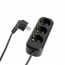 Удлинитель 3-местный б/з Stekker, HM01-30-03, 3м, 3x0,75, серия Home (У10-430), черный 50419 Удлинитель 3-местный б/з Stekker, HM01-30-03, 3м, 3x0,75, серия Home (У10-430), черный 50419