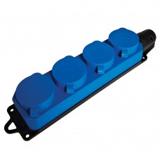 Розетка переносная 4-местная c/з STEKKER, RST16-24-44-4 (РП 16-232), 250В, 16А, IP44, синий 49402 Розетка переносная 4-местная c/з STEKKER, RST16-24-44-4 (РП 16-232), 250В, 16А, IP44, синий 49402