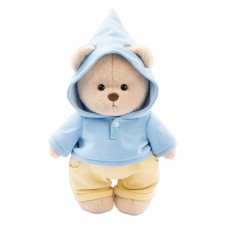 Авторская мягкая игрушка Lina Медведь Эверест молочный в голубом худи и желтых штанишках M (±30 см) Авторская мягкая игрушка Lina Медведь Эверест молочный в голубом худи и желтых штанишках M (±30 см)