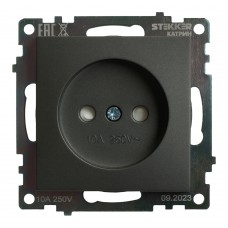 Розетка 1-местная с защитной шторкой (механизм) б/з, 250В, 10А, серия Катрин, графит, GLS10-7109-06 STEKKER 49420 Розетка 1-местная с защитной шторкой (механизм) б/з, 250В, 10А, серия Катрин, графит, GLS10-7109-06 STEKKER 49420
