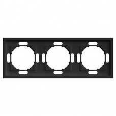 Рамка STEKKER, PFR00-5003-05 3-местная, серия Эмили, черный уголь, soft touch 49860 Рамка STEKKER, PFR00-5003-05 3-местная, серия Эмили, черный уголь, soft touch 49860