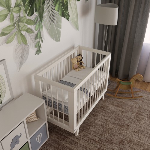 Кроватка для новорожденного Lillaland - модель Lilla Aria (НИК23)белая Кроватка для новорожденного Lillaland - модель Lilla Aria (НИК23)белая