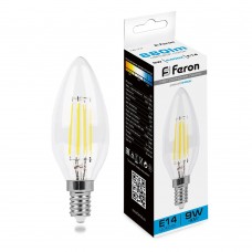 Лампа светодиодная Feron LB-73 Свеча E14 9W 230V 6400K 38229