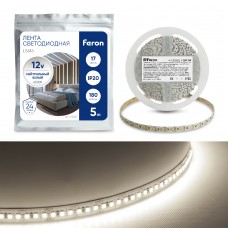 Светодиодная LED лента Feron LS616, 180SMD(2835)/m 17W/m 12V 5m 4000К 41530 Светодиодная LED лента Feron LS616, 180SMD(2835)/m 17W/m 12V 5m 4000К 41530
