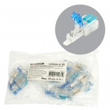 Зажим прокалывающий ответвительный 1-1,5 мм c ответвительной клеммой LD219 на 1 выход, прозрачный/синий (упаковка 10 шт) LD503-1-15 STEKKER 49771