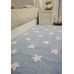 Ковер Lorena Canals Звезды Stars  (голубой с белым) 120*160