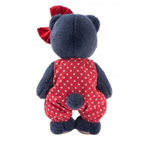Авторская мягкая игрушка Lina Медведь Моли размер M (±30 см) черничного цвета в костюме Авторская мягкая игрушка Lina Медведь Моли размер M (±30 см) черничного цвета в костюме