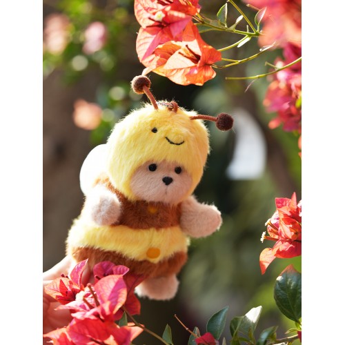 Авторская мягкая игрушка Lina Медведь молочный Пчелка брелок XS (±15 см) Авторская мягкая игрушка Lina Медведь молочный Пчелка брелок XS (±15 см)