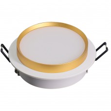 Светильник встраиваемый Feron DL507 потолочный GX53 белый + золото круг 51354 Светильник встраиваемый Feron DL507 потолочный GX53 белый + золото круг 51354