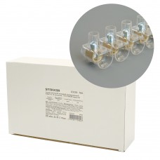 Зажим винтовой концевой изолированный КЗВИ-16 500В, 76А, 10 контактов, поликарбонат  LD228-76А. Упаковка (10 шт) STEKKER 49763