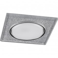 Светильник встраиваемый с белой LED подсветкой Feron CD4040 потолочный GX53 без лампы, серебро,  хром Светильник встраиваемый с белой LED подсветкой Feron CD4040 потолочный GX53 без лампы, серебро,  хром