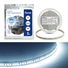 Светодиодная LED лента Feron LS502, 180SMD(2835)/м 16Вт/м 24V 5000*10*1.22мм 6000К IP20 41529 Светодиодная LED лента Feron LS502, 180SMD(2835)/м 16Вт/м 24V 5000*10*1.22мм 6000К IP20 41529