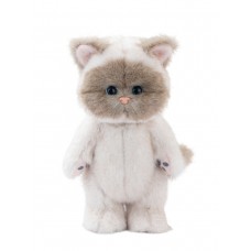 Авторская мягкая игрушка Lina Кошка Сиамская белая S (±20 см)
