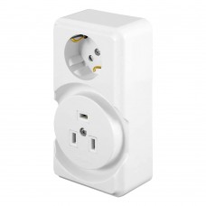 Розетка открытой установки для плит STEKKER PST32-53-20 с/з, 250В, 32А, белый 39826 Розетка открытой установки для плит STEKKER PST32-53-20 с/з, 250В, 32А, белый 39826