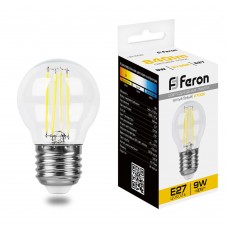 Лампа светодиодная Feron LB-509 Шарик E27 9W 230V 2700K 38003 Лампа светодиодная Feron LB-509 Шарик E27 9W 230V 2700K 38003