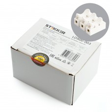 Клемма самозажимная 3-х контактная STEKKER, LD900-003. Упаковка (50 шт) 39881 Клемма самозажимная 3-х контактная STEKKER, LD900-003. Упаковка (50 шт) 39881