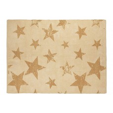 Ковер Lorena Canals Звезды горчичный + наволочка 120*160/50*50