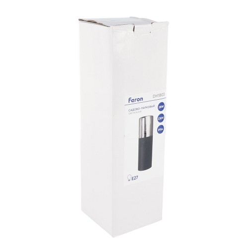 Светильник садово-парковый Feron DH1803, столб,  E27 230V, черный 51994 Светильник садово-парковый Feron DH1803, столб,  E27 230V, черный 51994