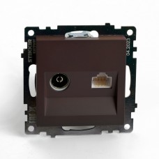 Розетка телевизионная 1-местная (механизм), STEKKER GLS00-7106-04, 75 Ом, 5-862МГц, серия Катрин, черный 49185 Розетка телевизионная 1-местная (механизм), STEKKER GLS00-7106-04, 75 Ом, 5-862МГц, серия Катрин, черный 49185