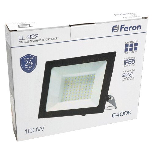 Светодиодный прожектор Feron LL-922 IP65 100W 6400K