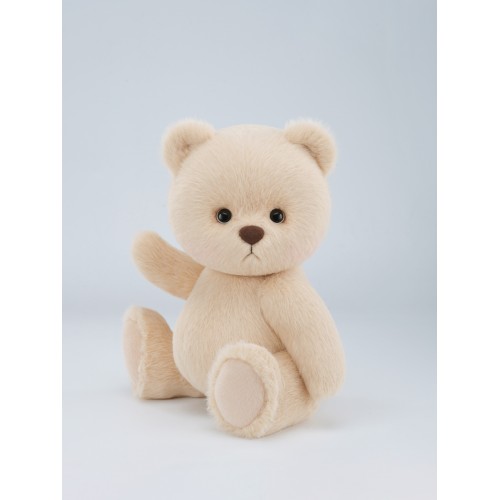 Авторская мягкая игрушка Lina Медведь (длинная шерсть) M (±30 см) молочный цвет Авторская мягкая игрушка Lina Медведь (длинная шерсть) M (±30 см) молочный цвет