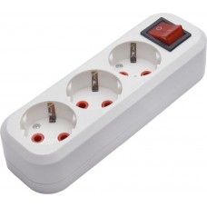 Розетка переносная разборная 3-местная с/з STEKKER, PST16-311-20, с выключателем, 250В, 16A, IP20, белый 39014 Розетка переносная разборная 3-местная с/з STEKKER, PST16-311-20, с выключателем, 250В, 16A, IP20, белый 39014