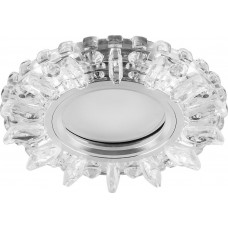 Светильник встраиваемый с белой LED подсветкой Feron CD910 потолочный MR16 G5.3 прозрачный Светильник встраиваемый с белой LED подсветкой Feron CD910 потолочный MR16 G5.3 прозрачный