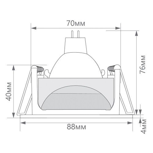 Светильник встраиваемый Feron DL2830 потолочный MR16 GU5.3 белый, черный