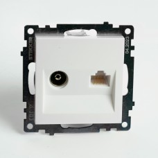 Розетка телевизионная 1-местная (механизм), STEKKER GLS00-7106-01, 75 Ом, 5-862МГц, серия Катрин, белый 49181 Розетка телевизионная 1-местная (механизм), STEKKER GLS00-7106-01, 75 Ом, 5-862МГц, серия Катрин, белый 49181